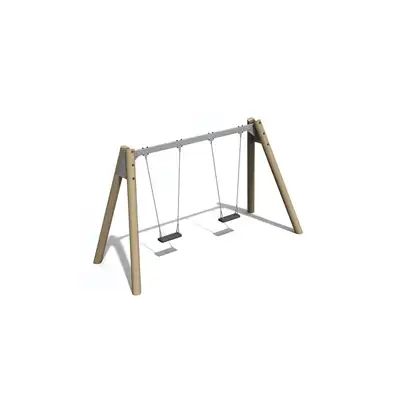 ELVERDAL : BALANÇOIRE DOUBLE 2,10m - robinier, ref ORG1001AY