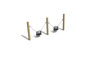 ELVERDAL : BALANÇOIRE DOUBLE 1,25m - robinier, ref ORG1358AY