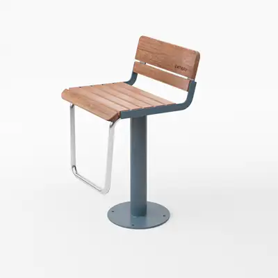 CHAISE DE BAR PIVOTANTE HULA - frêne rétifié