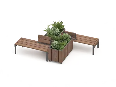 EXTERY : COMPOSITION JADA 18 - bois tropical, ref JSET18-T