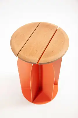 TABOURET SUME - bois tropical - pied rond