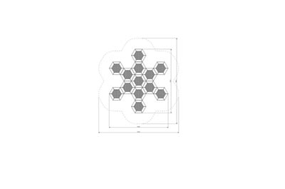 INTER-PLAY : ENSEMBLE DE TRAMPOLINES HEXO 13A, ref MA-SA-69