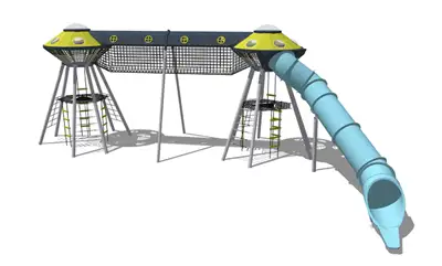 STRUCTURE DE JEU À GRIMPER OVNI DUO