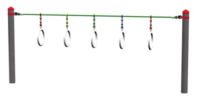HUCK OCCITANIA : ANNEAUX DE SUSPENSION pour poteaux robinier - PARCOURS HAIGER, ref 4591-13-R