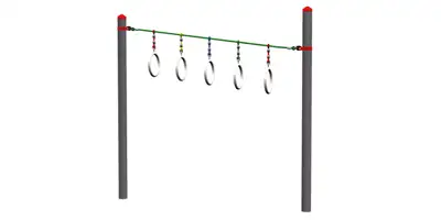 HUCK OCCITANIA : ANNEAUX DE SUSPENSION pour poteaux robinier - PARCOURS VARIO, ref 4591-30-16-R