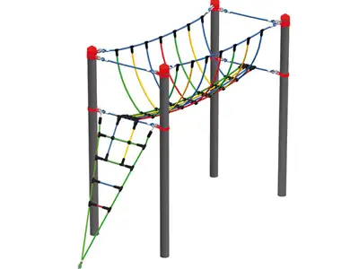 HUCK OCCITANIA : FILET D’ACCES pour poteaux acier - PARCOURS VARIO, ref 4591-30-7