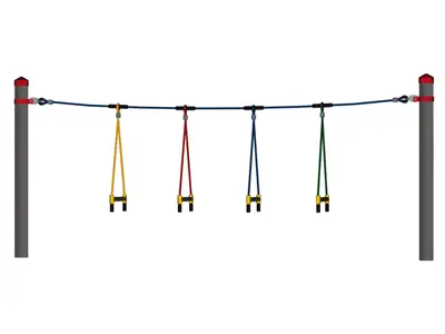 HUCK OCCITANIA : ETRIERS SUSPENDUS pour poteaux robinier - PARCOURS HAIGER, ref 4591-6-R