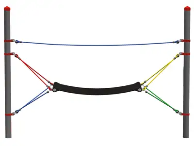HUCK OCCITANIA : HAMAC CAOUTCHOUC pour poteaux robinier - PARCOURS DILLENBURG, ref 4591-60-5-R