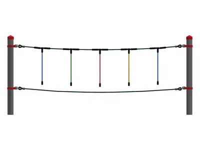 HUCK OCCITANIA : CORDE D’EQUILIBRE pour poteaux robinier - PARCOURS HAIGER, ref 4591-8-R