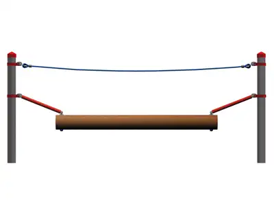 HUCK OCCITANIA : POUTRE OSCILLANTE pour poteaux robinier - PARCOURS HAIGER, ref 4591-9-R