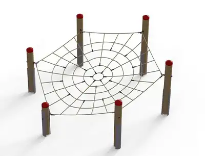 HUCK OCCITANIA : TOILE D’ARAIGNEE - poteaux bois Douglas, ref 4597PS