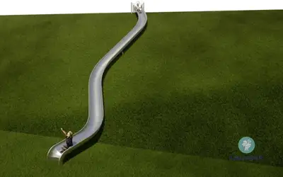 IJSLANDER BV : TOBOGGAN DE BUTTE À COURBES - hauteur 6,00m, ref 1999-368