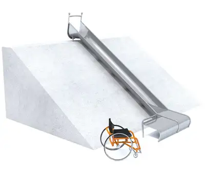 INTER-PLAY : TOBOGGAN DE BUTTE INCLUSIF GLITI H2050, ref 01-MO-362