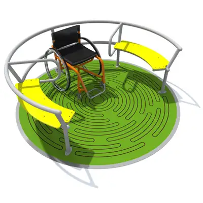INTER-PLAY : CARROUSEL AUTAN 2 - plateau HPL - adapté PMR, ref IS-IN-102-H