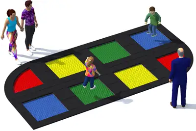 INTER-PLAY : ENSEMBLE DE TRAMPOLINES TUTO 15, ref MA-SA-115