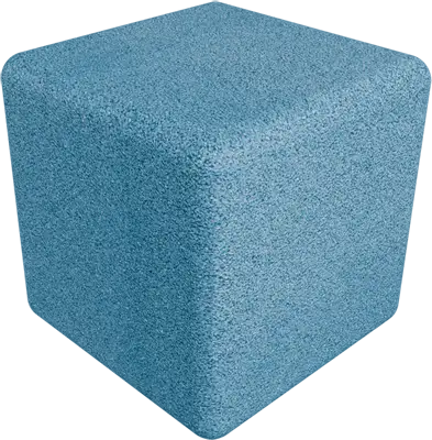 CUBE BORDS ARRONDIS 400mm - EPDM coloris spécial