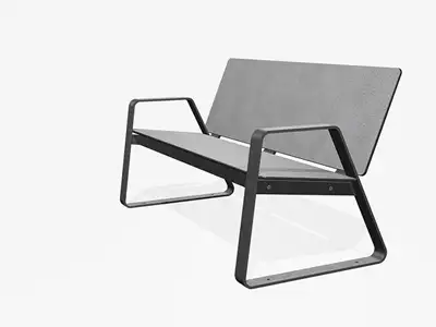 BANC LOUNGE BIBI 130cm - avec accoudoirs