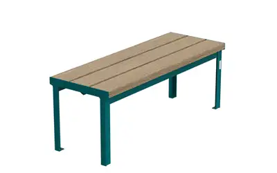 OBJETS PUBLICS : BANQUETTE CITÉ BOIS - 2 places, ref AS_CIT_BOIS_P_BQTE_K