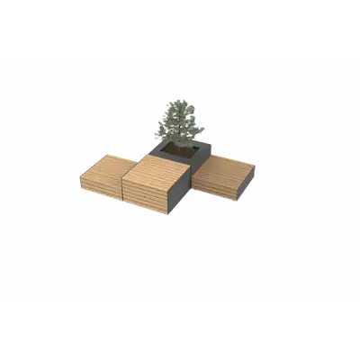 PLAYPARC : PARKLET PLAT-O-PARC 4 - module combiné jardinière et assises, ref 1402603