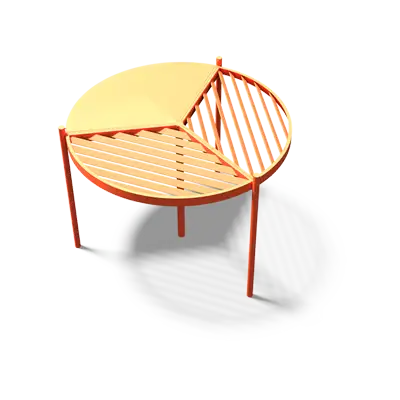 PRO URBA : PERGOLA URBAINE TIERS - modèle 3/3, ref PER_TIERS_3