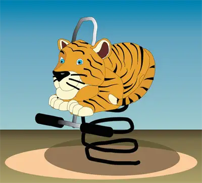 SPIELART : JEU SUR RESSORT TIGRE, ref P152