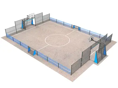 BUGLO PLAY : CITY STADE / TERRAIN MULTISPORTS - 2076x1420cm, ref BU-6402
