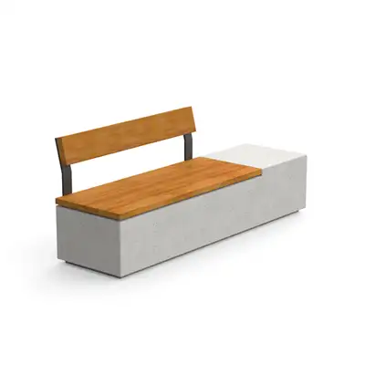 BANQUETTE LOG 210 - assise et dossier bois