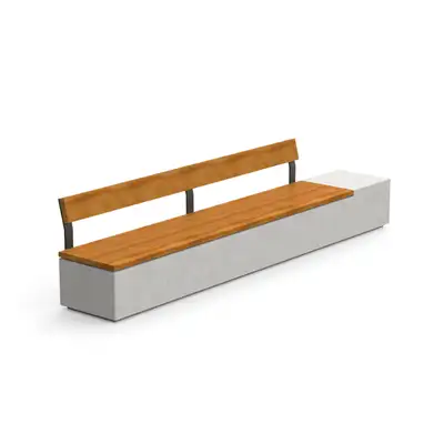 BANQUETTE LOG 360 - assise et dossier bois