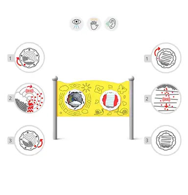INTER-PLAY : PANNEAU LUDIQUE SENSORIEL DOUBLE PARO 5, ref FR-IN-21