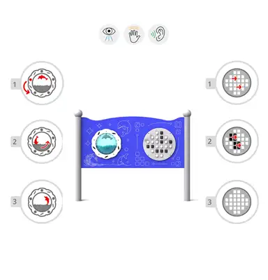 INTER-PLAY : PANNEAU LUDIQUE SENSORIEL DOUBLE PARO 11, ref FR-IN-27