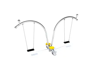BALANÇOIRE DOUBLE ARCO 1 - sièges plats - acier inoxydable