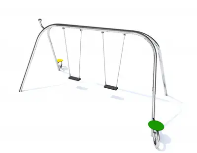 BALANÇOIRE DOUBLE ENIRO 1 - sièges plats - acier inoxydable