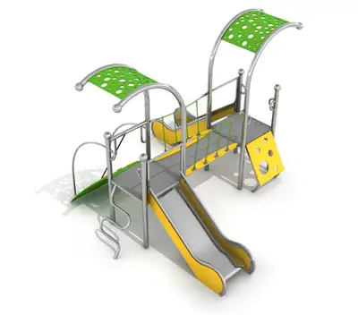 STRUCTURE DE JEUX DOMETO 2-2 - acier inoxydable