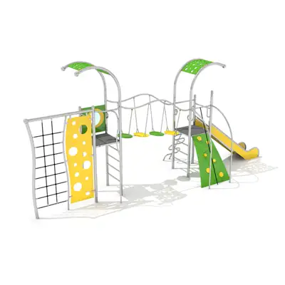 STRUCTURE DE JEUX DOMO 2-3 - acier inoxydable