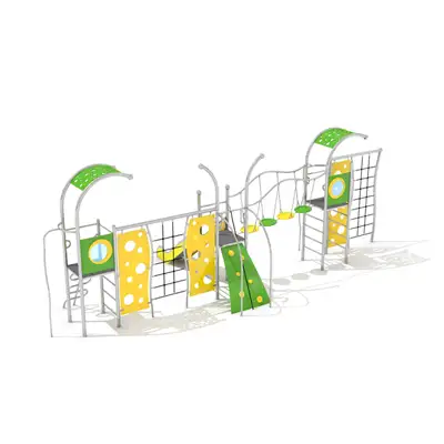 STRUCTURE DE JEUX DOMO 3-3 - acier inoxydable