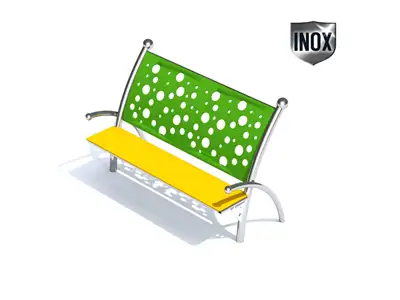 INTER-PLAY : BANC SEGO 2 - acier inoxydable, ref K902