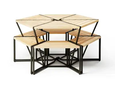 NOLA : TABOURET HEXAGONE, ref U13-11