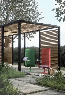 NOLA : PERGOLA TERRASS - module de départ avec préparation électrique - pin Linax, ref Ö80-20LIN/ELSTART