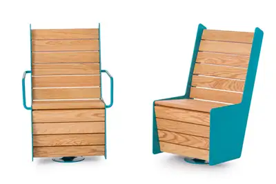 NOLA : FAUTEUIL PIVOTANT HIGH AVEC ACCOUDOIRS - chêne traitement SiOO:X, ref U11-59SIOOA/SNURR