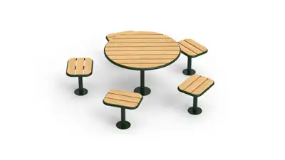 NOLA : TABLE RONDE GRY ø110cm - chêne huilé - à sceller, ref U14-19MCEK