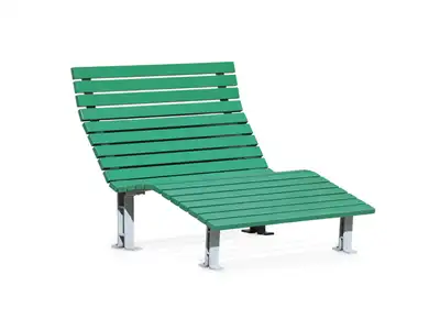NOLA : MÉRIDIENNE LONGUE KAJEN 120cm - pin peint - acier galvanisé, ref U16-87/120CVFZ