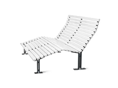 NOLA : MÉRIDIENNE LONGUE KAJEN 180cm - pin peint - acier galvanisé thermolaqué, ref U16-87/180C
