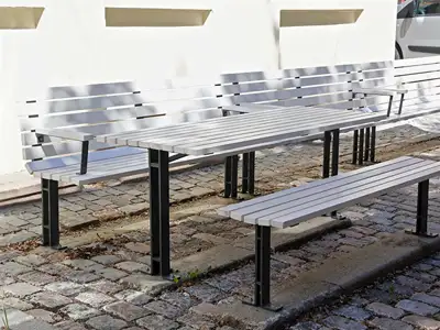 NOLA : TABLE KAJEN 180cm - pin peint, ref U16-94/180C