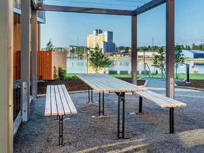 NOLA : TABLE KAJEN 180cm - pin Linax, ref U16-94/180LIN