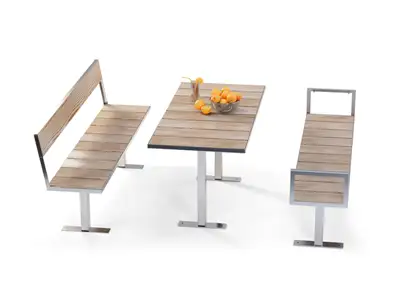 NOLA : BANQUETTE SIDEWALK AVEC ACCOUDOIRS, ref U17-04/ARM