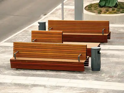 NOLA : BANC DOUBLE ORIGAMI - chêne traitement SiOO:X, ref U19-53SIOO