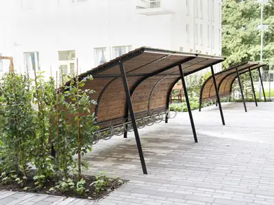 NOLA : ABRI VÉLOS REVET 5,20m - 10 supports inclus, ref U60-41