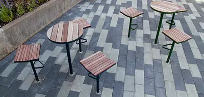 NOLA : TABOURET DE BAR PIVOTANT PARCO - hêtre peint - à sceller, ref Ö19-23BMCB