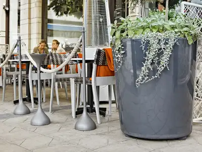 NOLA : JARDINIÈRE HINKEN - fibre de verre, ref Ö30-91A