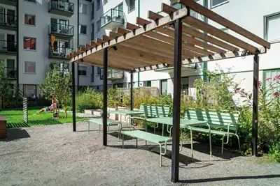 NOLA : PERGOLA AKALLA TOIT INCLINÉ - module de départ - chêne traitement SiOO:X, ref Ö80-10SIOO